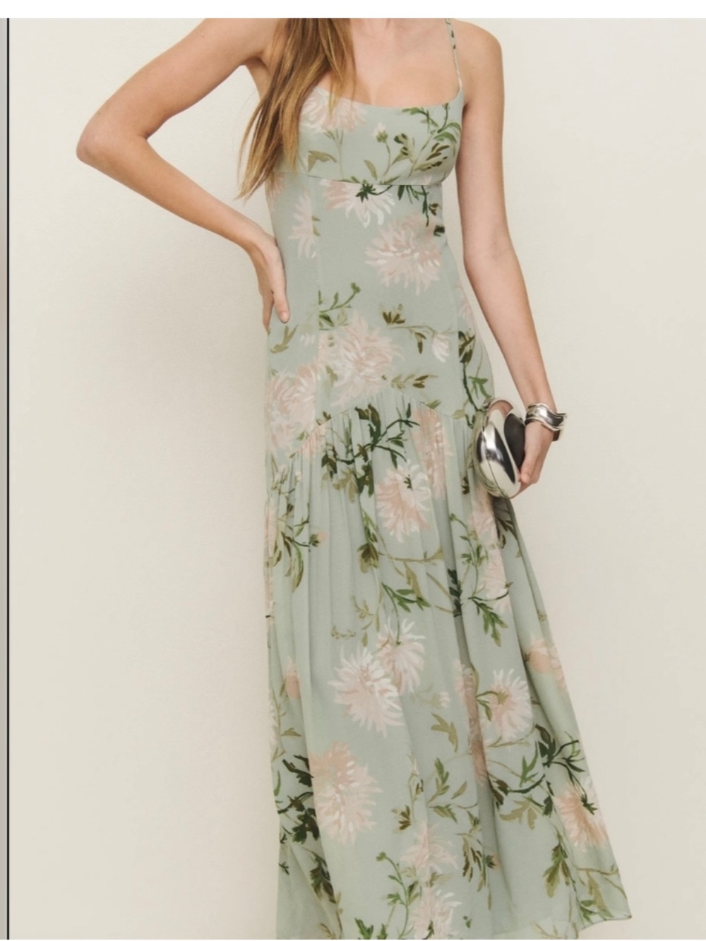 Reformation Catana Floral Georgette Maxi Dress